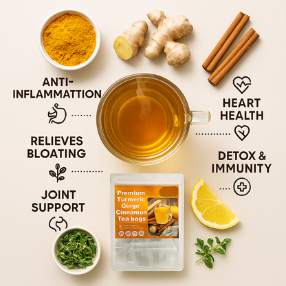 100% Natural Handmade Turmeric Ginger Cinnamon Tea
